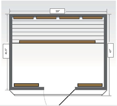 SunRay 3 Person Outdoor Sauna w/Ceramic Heater - HL300D