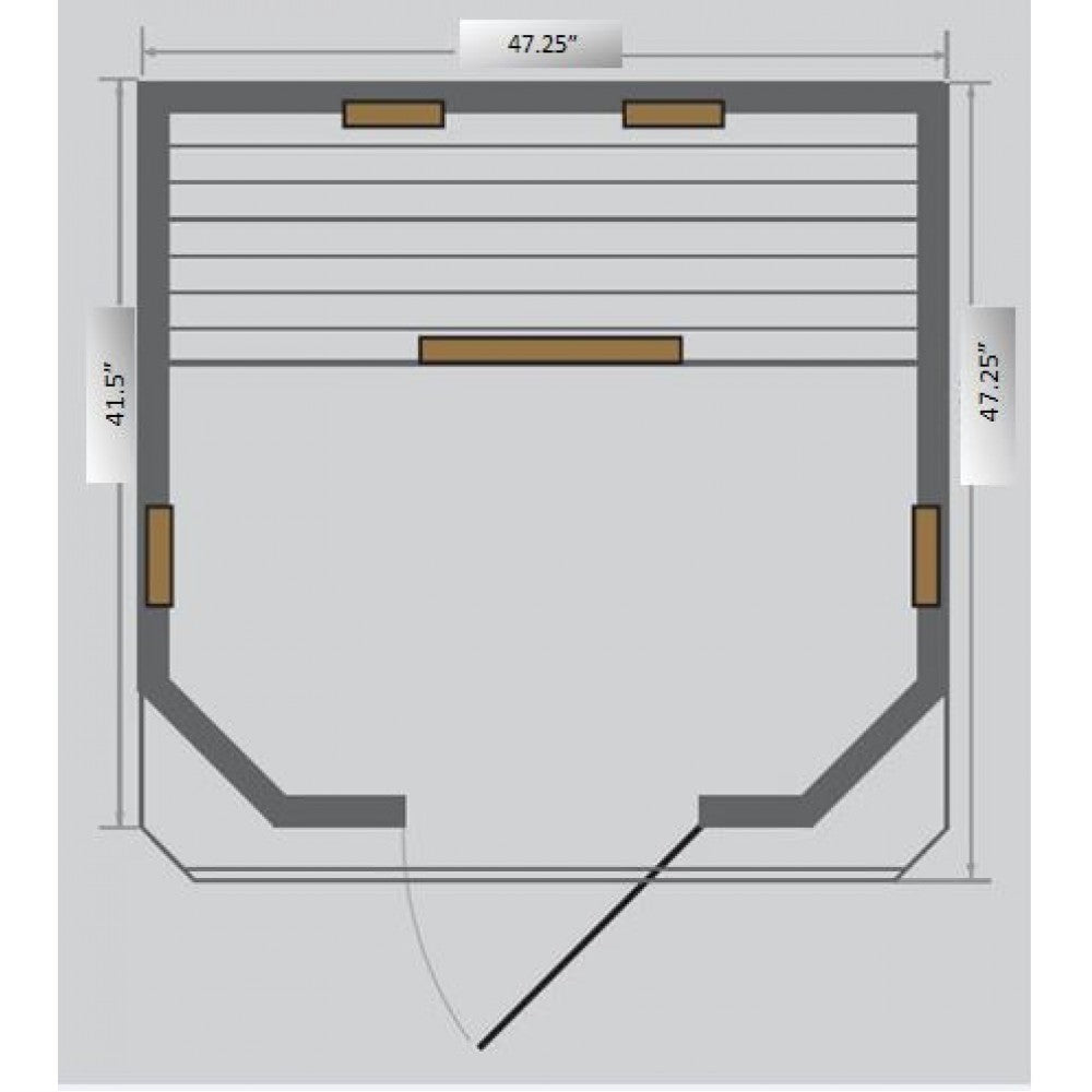 SunRay Heathrow 2-Person Infrared Sauna HL200W - PrimeFair