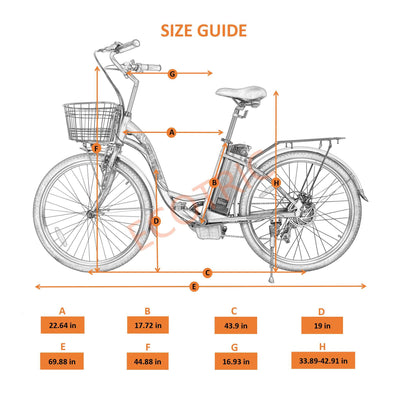 ECOTRIC BIKES Ecotric 26inch White Peacedove Electric City Bike with Basket and Rear Rack