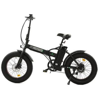 ECOTRIC BIKES Ecotric 48V Fat Tire Portable and Folding Electric Bike with LCD Display-Black and Blue