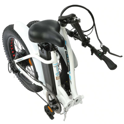 ECOTRIC BIKES UL Certified-Ecotric 20" White Portable and Folding Fat Bike Model Dolphin