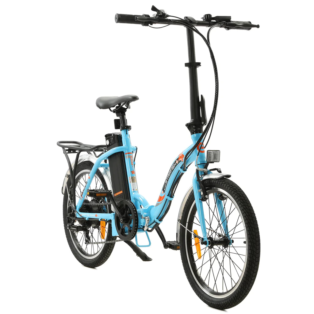 ECOTRIC BIKES UL Certified-Ecotric Starfish 20" Portable and Folding Electric Bike - Matte Black