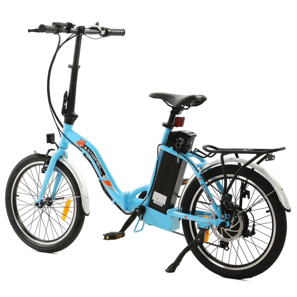 ECOTRIC BIKES UL Certified-Ecotric Starfish 20" Portable and Folding Electric Bike - Matte Black