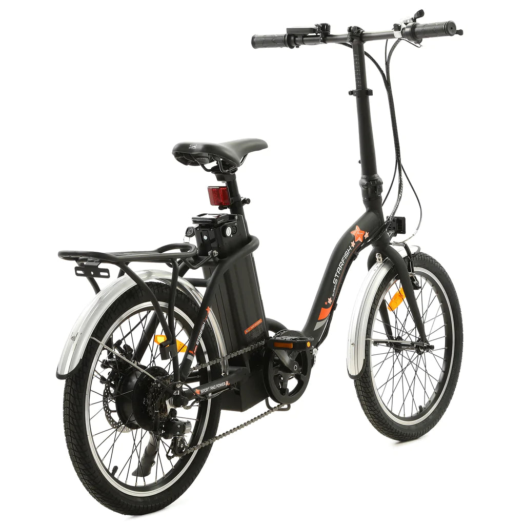 ECOTRIC BIKES UL Certified-Ecotric Starfish 20" Portable and Folding Electric Bike - Matte Black