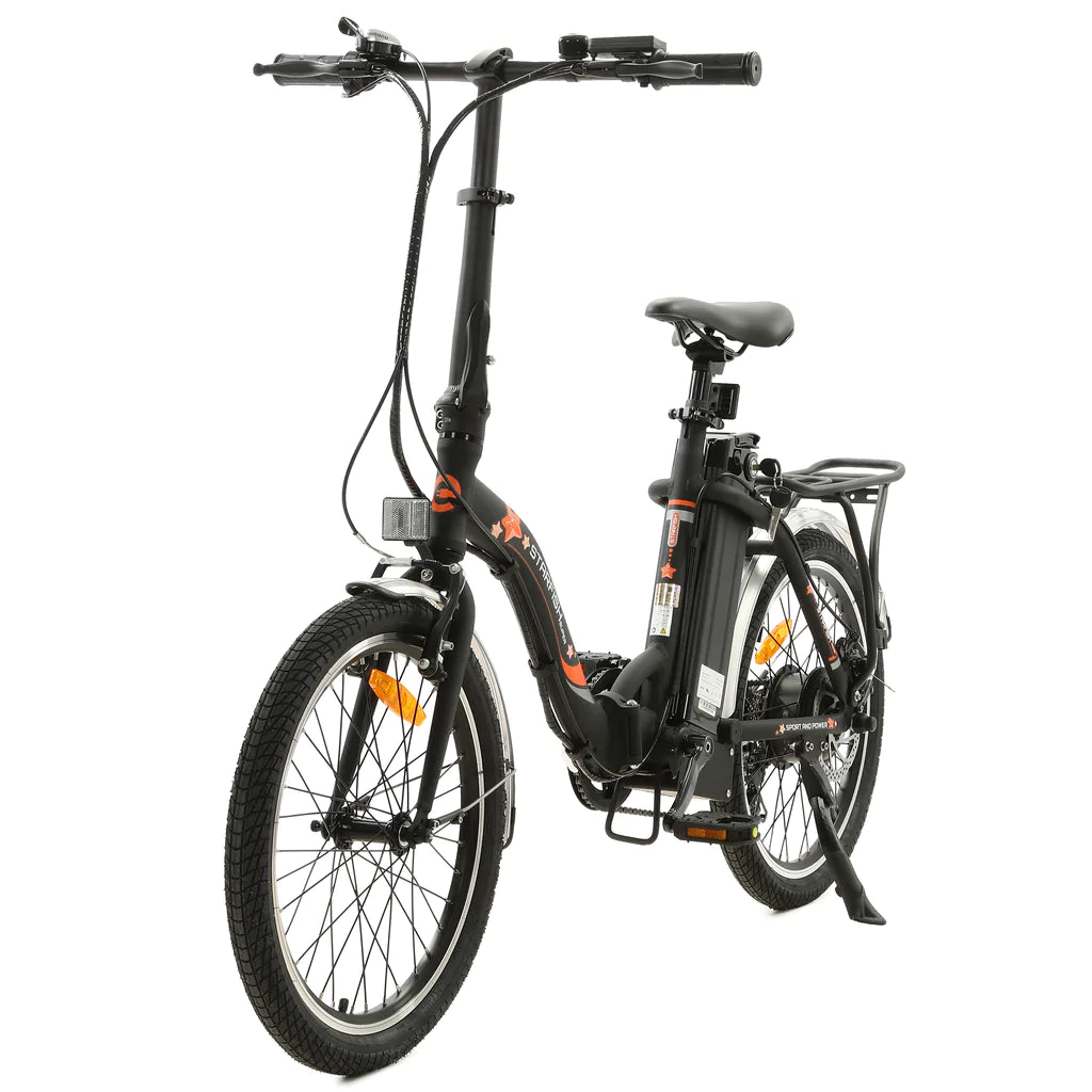 ECOTRIC BIKES UL Certified-Ecotric Starfish 20" Portable and Folding Electric Bike - Matte Black